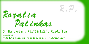 rozalia palinkas business card